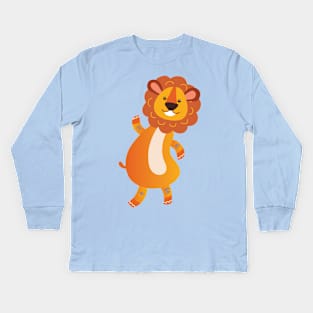 Goofy Lion Kids Long Sleeve T-Shirt